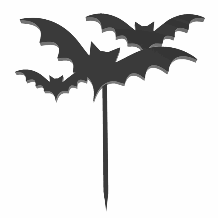 Cake Topper Halloween Chauves-Souris - Fichier 3D STL