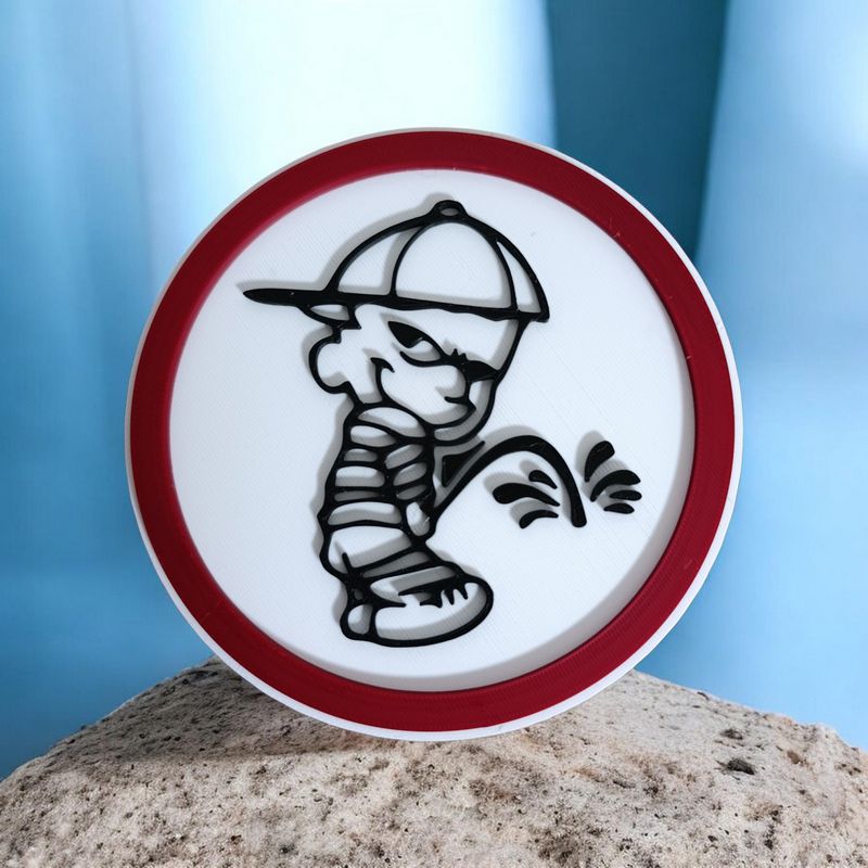 Panneau 3D ⛔ Interdiction d'uriner