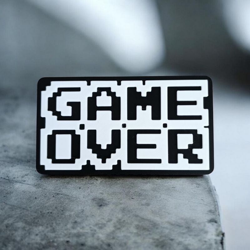 Panneau 3D GAMER OVER