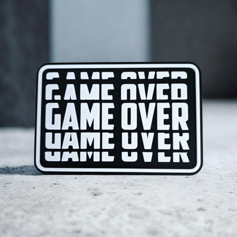 Panneau 3D GAME OVER