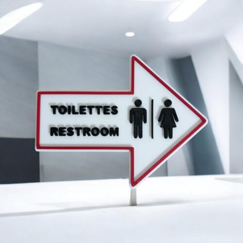 Flèche 3D Toilettes | Le Monde du 3D
