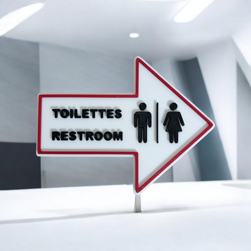 Flèche 3D Toilettes