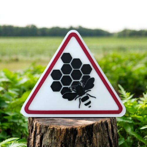 Panneau 3D ⚠ Attention Abeilles 🐝 | Le Monde du 3D