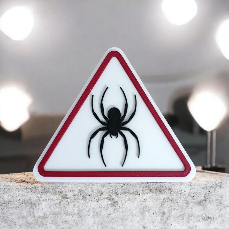 Panneau 3D ⚠ Attention Araignée 🕷️