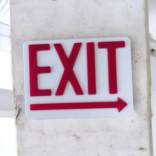 Panneau 3D EXIT ➤ | Le Monde du 3D