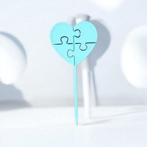 Cake Topper Coeur Puzzle ❤️ | Le Monde du 3D