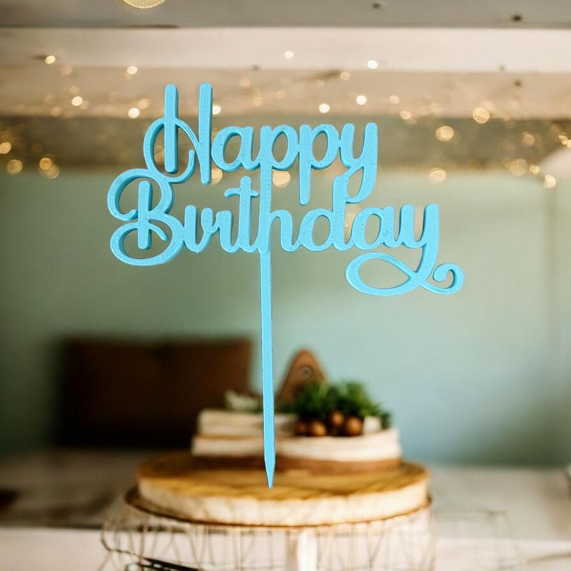 Cake Topper Happy Birthday | Le Monde du 3D