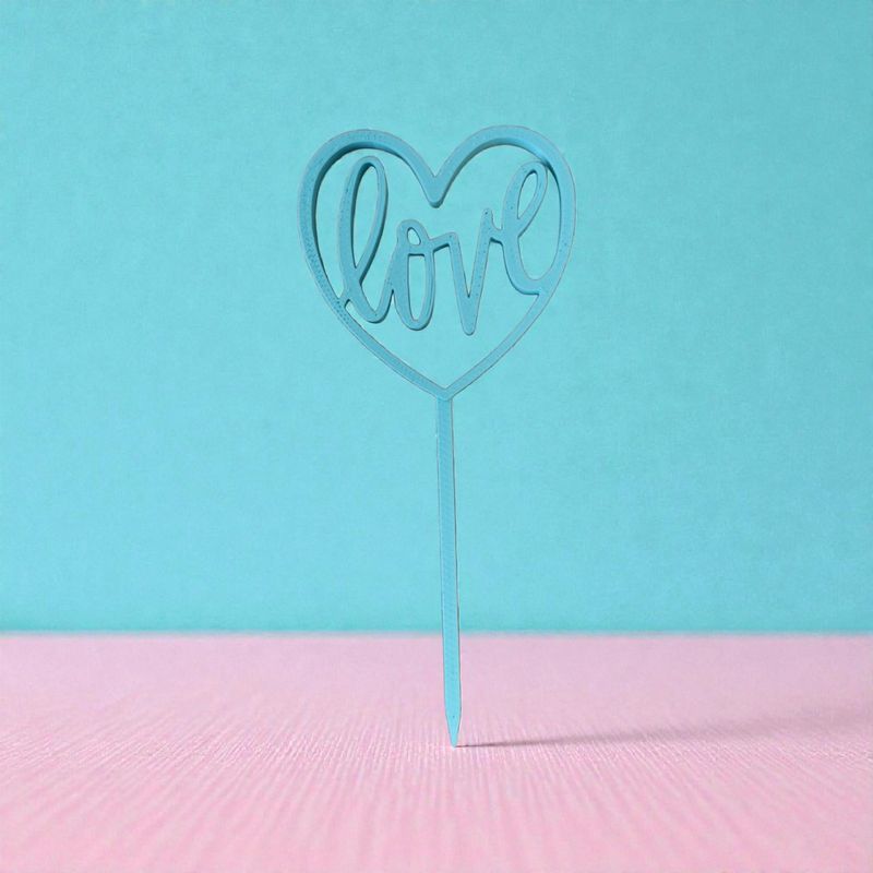 Cake Topper Coeur Love | Le Monde du 3D