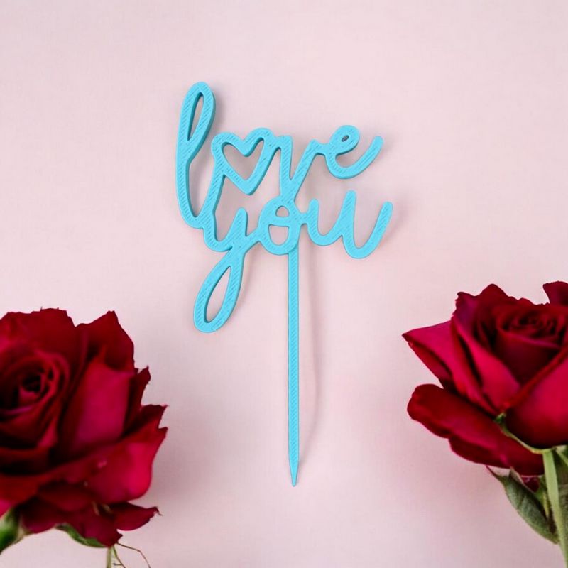 Cake Topper Love You | Le Monde du 3D