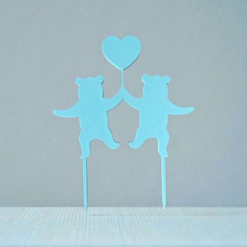 Cake Topper Oursons Coeur | Le Monde du 3D