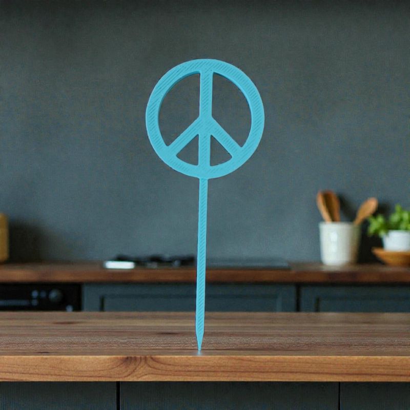 Cake Topper Peace | Le Monde du 3D