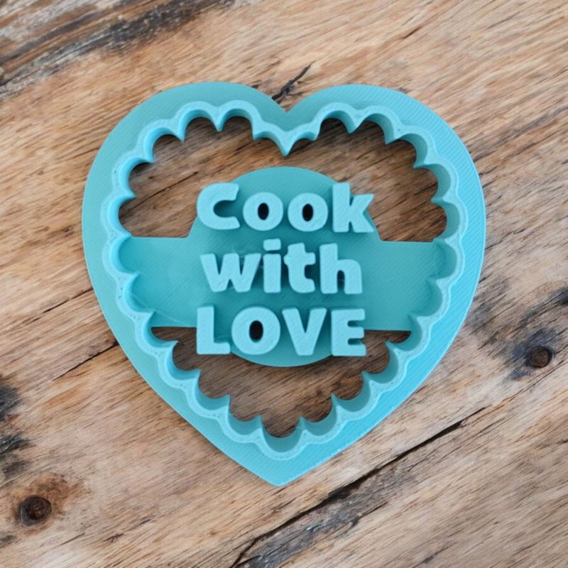 Emporte Pièce Biscuit Cook with Love | Le Monde du 3D