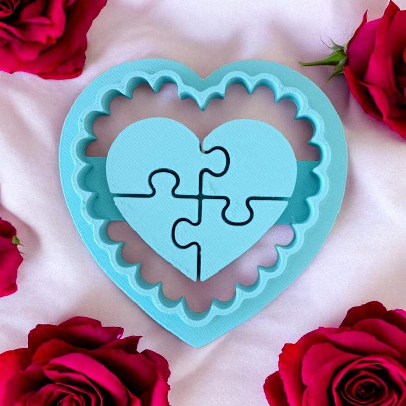 Emporte Pièce Biscuit Coeur Puzzle 🧩❤️ | Le Monde du 3D