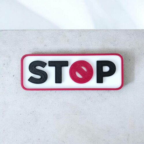 Panneau 3D STOP | Le Monde du 3D