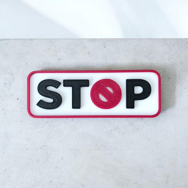 Panneau 3D STOP | Le Monde du 3D