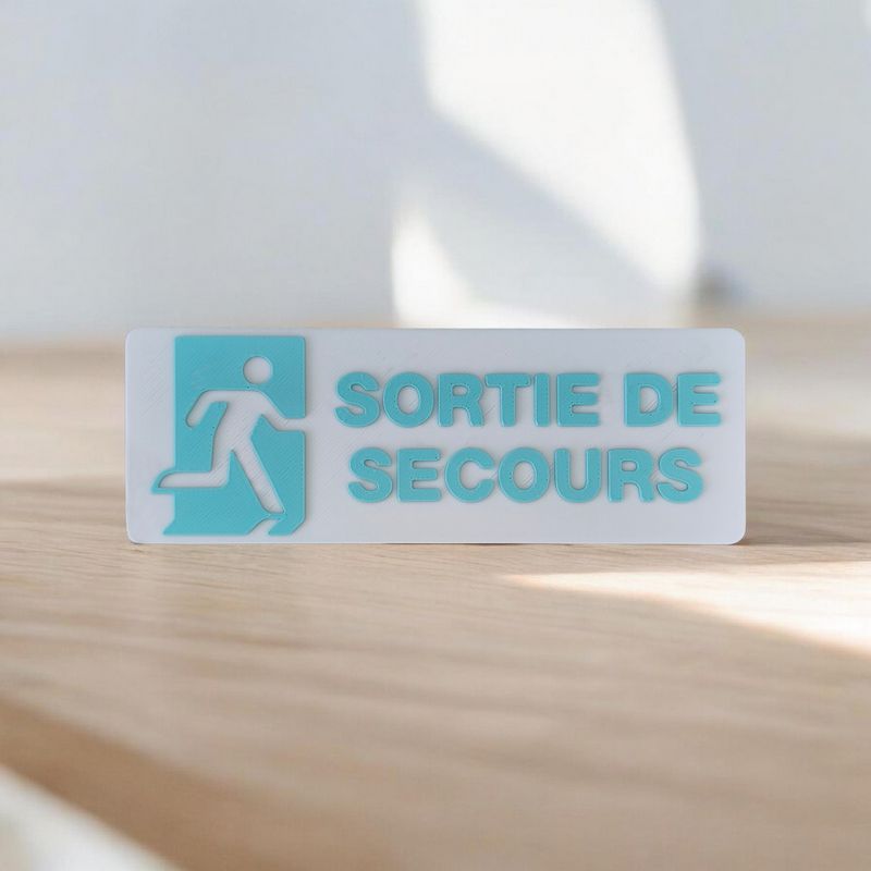 Panneau 3D Sortie de secours | Le Monde du 3D