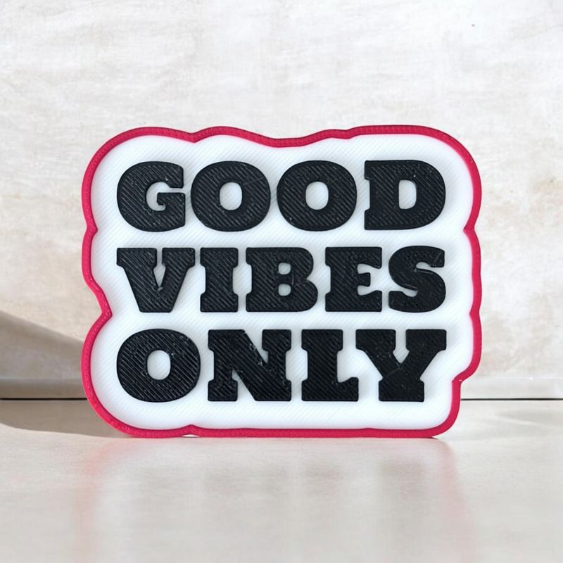 Panneau 3D Good Vibes Only | Le Monde du 3D