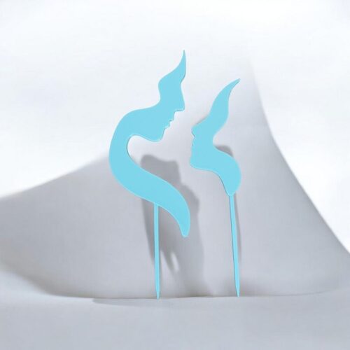 Cake Topper Amour Visages | Le Monde du 3D