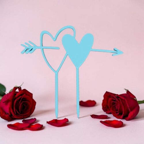 Cake Topper Coeur Flèche 💘 | Le Monde du 3D