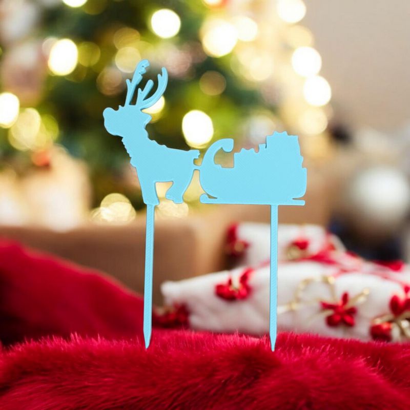 Cake Topper Traineau Père Noël | Le Monde du 3D