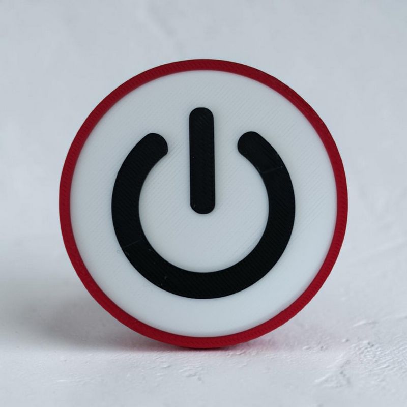 Déco 3D Bouton ON OFF | Le Monde du 3D