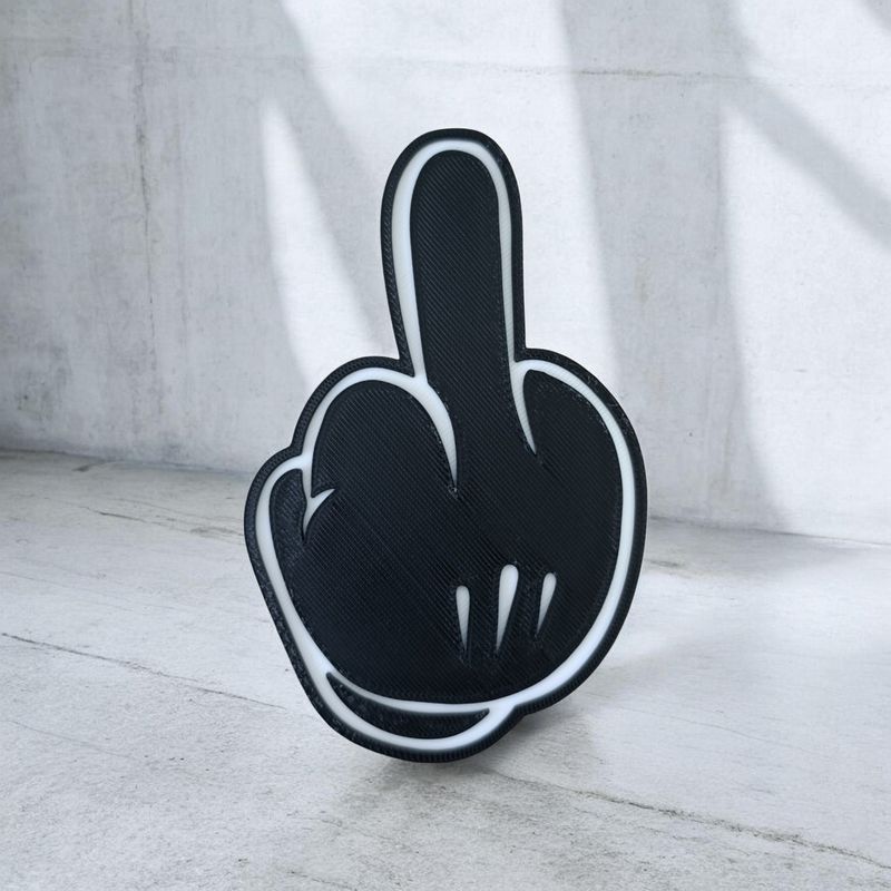 Déco 3D Doight d&rsquo;honneur 🖕 | Le Monde du 3D