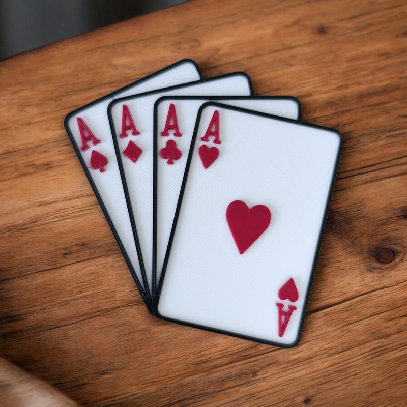 Déco 3D Jeux de cartes AS ♠️♥️♣️♦️ | Le Monde du 3D