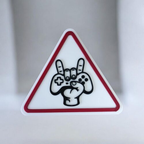 Panneau 3D ⚠️ Attention Gamer | Le Monde du 3D