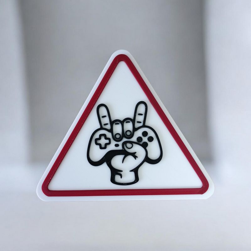 Panneau 3D ⚠️ Attention Gamer | Le Monde du 3D