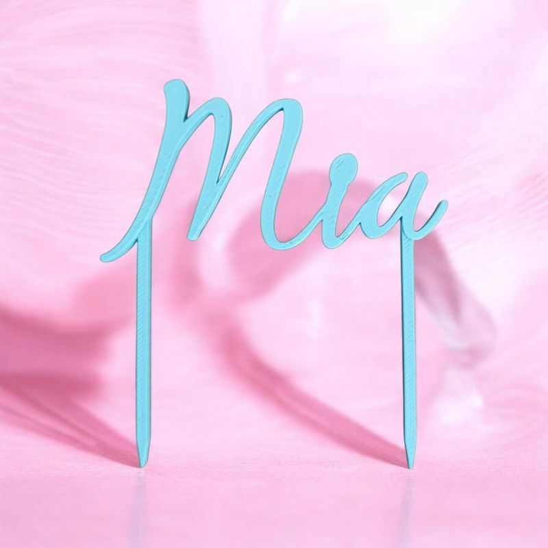 Cake Topper Prénom Mia | Le Monde du 3D