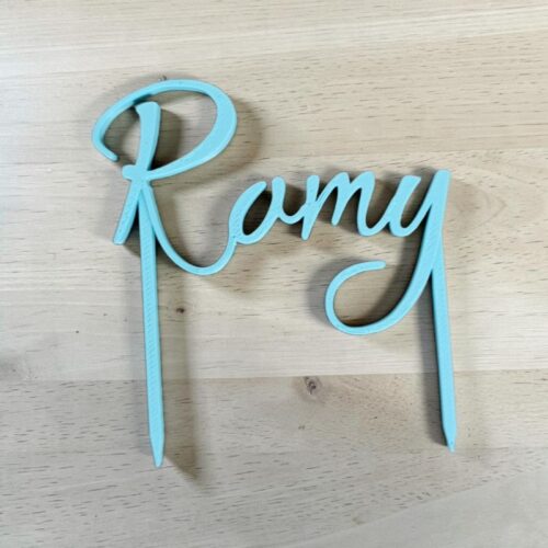 Cake Topper Prénom Romy | Le Monde du 3D