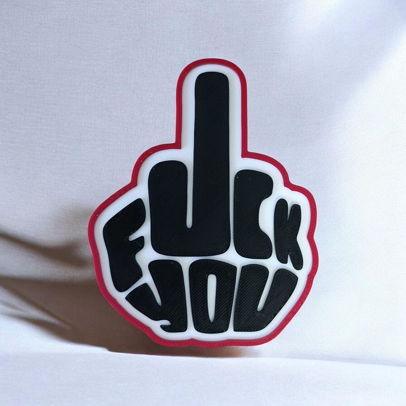 Déco 3D Fuck You | Le Monde du 3D