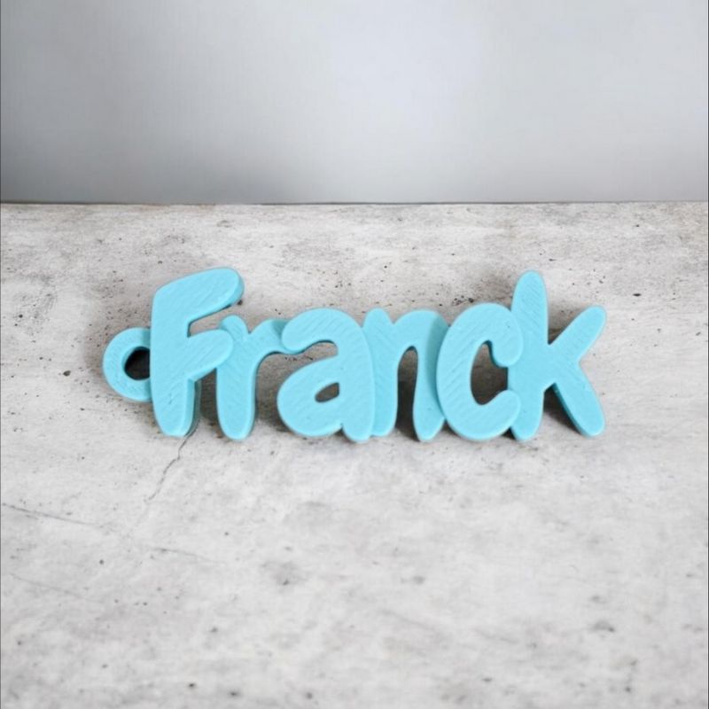 Porte-clés Prénom Franck | Le Monde du 3D