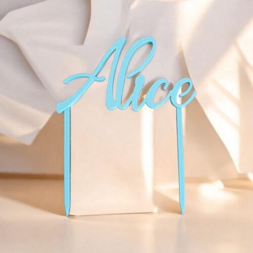 Cake Topper Prénom Alice | Le Monde du 3D