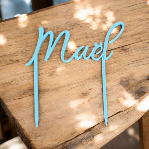 Cake Topper Prénom Maël | Le Monde du 3D