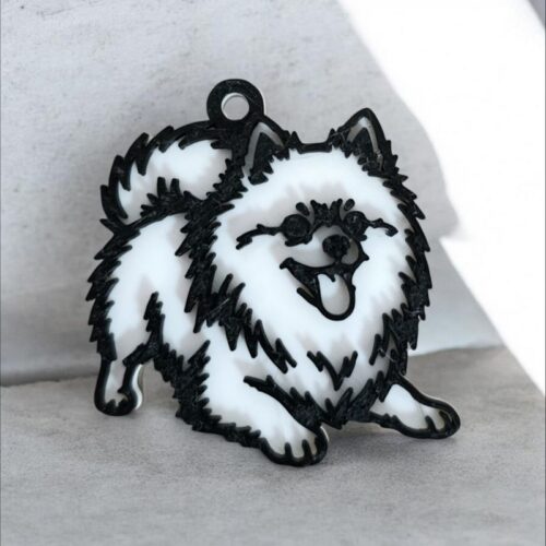 Porte-clés 3D Chien Sptiz | Le Monde du 3D