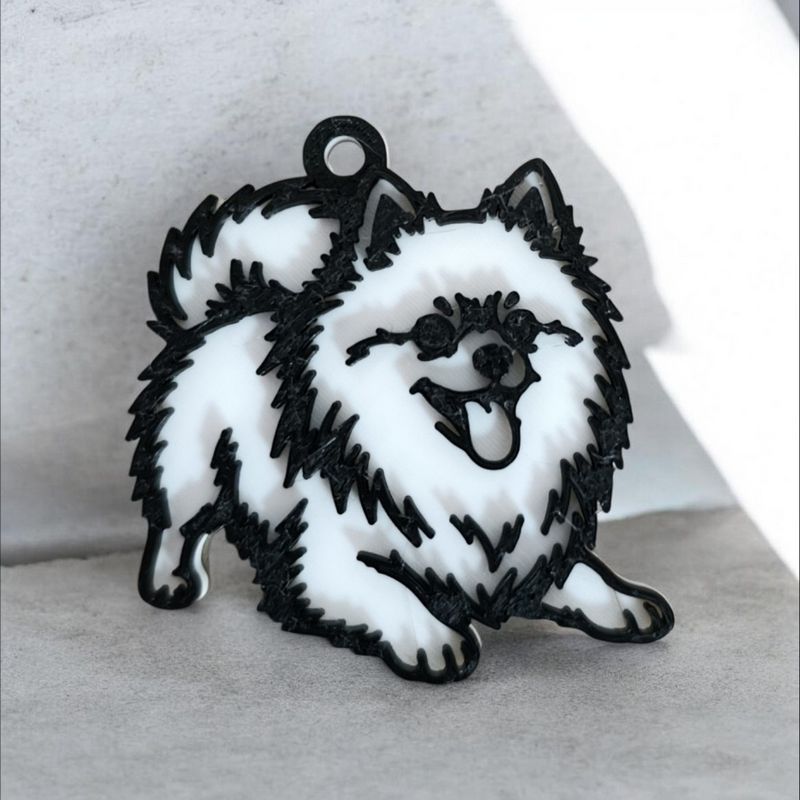 Porte-clés 3D Chien Sptiz | Le Monde du 3D