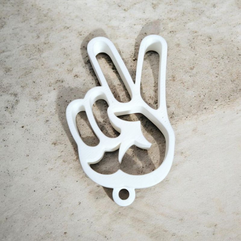 Porte-clés Signe de Main Peace ✌️ | Le Monde du 3D
