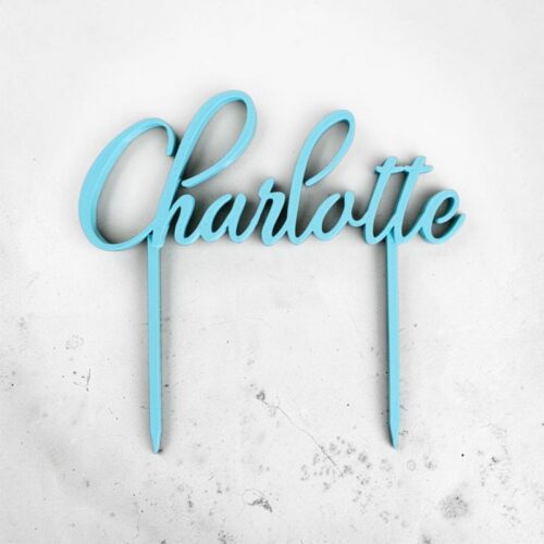 Cake topper Prénom Charlotte | Le Monde du 3D