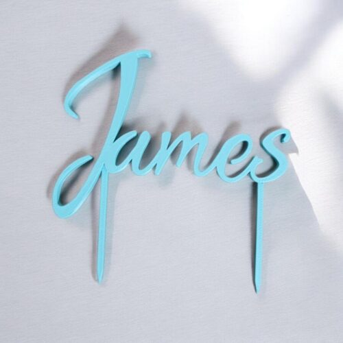 Cake topper Prénom James | Le Monde du 3D