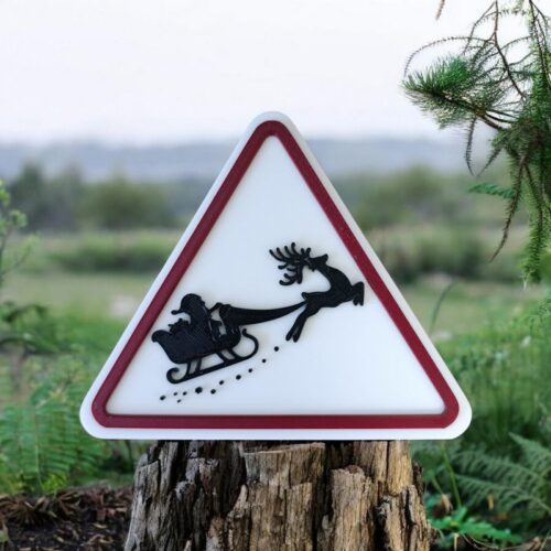 Panneau 3D Attention Père Noël 🎅 | Le Monde du 3D