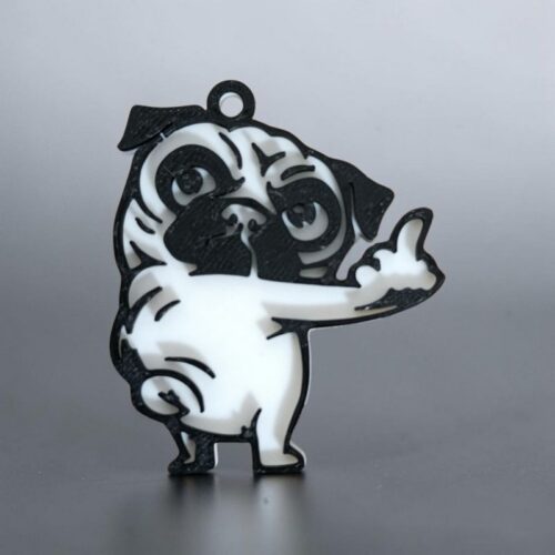 Porte-clés 3D bouledogue | Le Monde du 3D