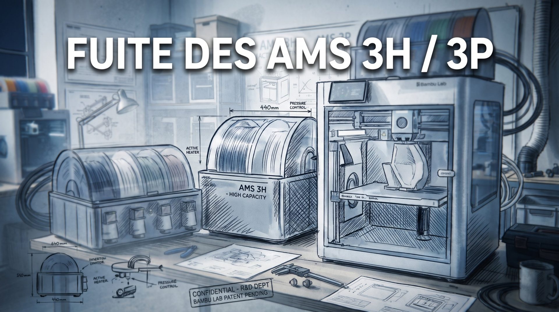 L’écosystème Bambu Lab s’embrase : fuite des AMS 3H / 3P et officialisation du scanner 3D S1