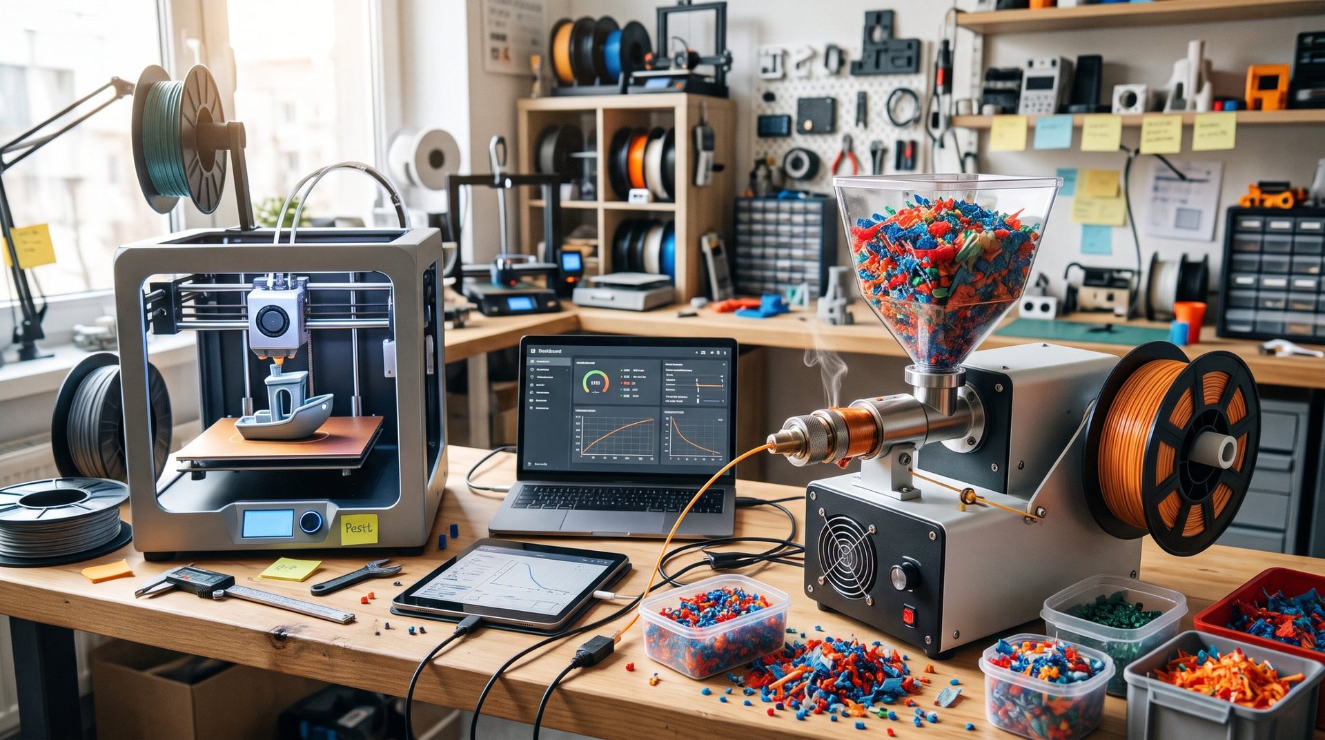 Chutes, supports et ratés : comment le recyclage maison transforme vos déchets 3D en bobines neuves