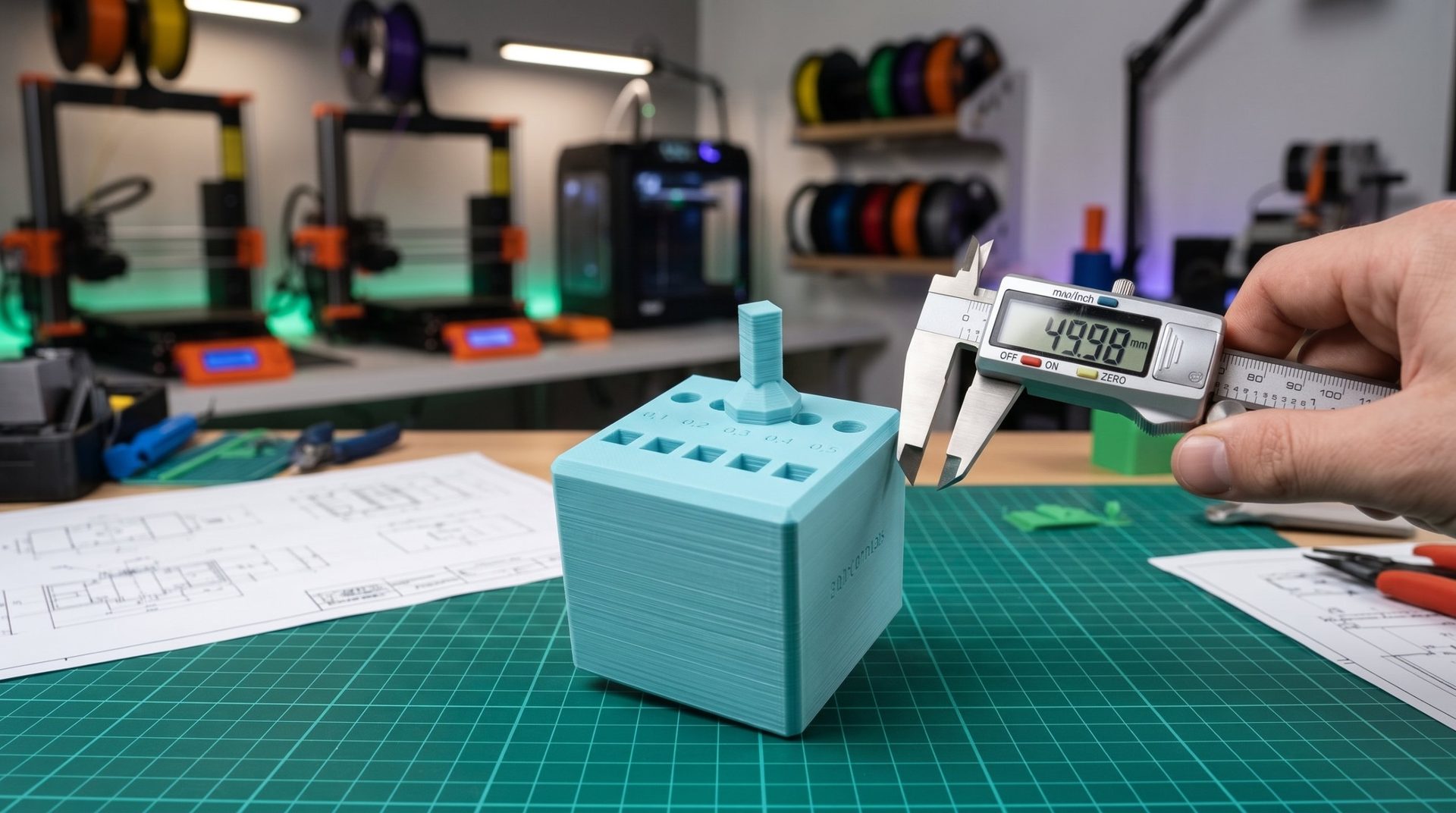 Étalonner vos ajustements mécaniques : le guide du cube de tolérances 50 mm et sa clé de test