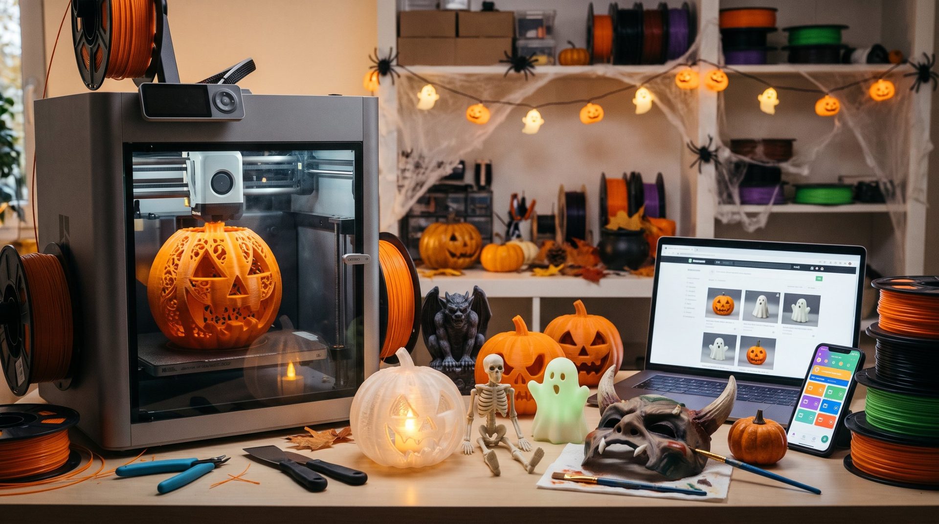 Halloween en impression 3D : 5 idées de projets (et quel filament choisir pour un résultat bluffant)