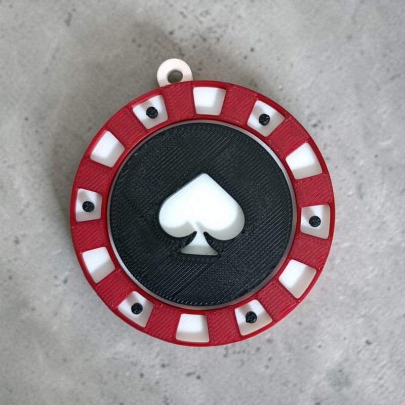 Porte-clés 3D Jeton Casino ♠️