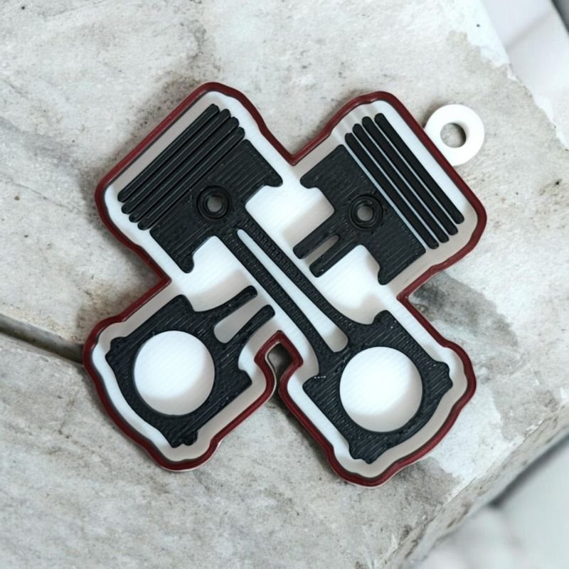 Porte-clés 3D Pistons 🔧