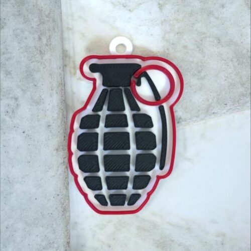 Porte-clés 3D Grenade 💥 | Le Monde du 3D