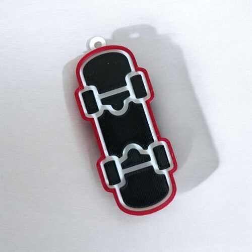 Porte-clés 3D Skateboard 🛹 | Le Monde du 3D